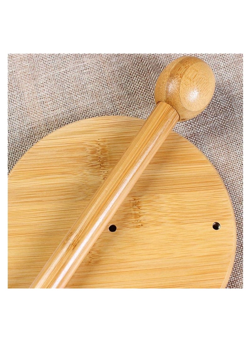 Kitchen Bamboo Vertical Tissue Holder Free Standing Natural bamboo Paper Towel Holder with Non Slip Base  - Image 3