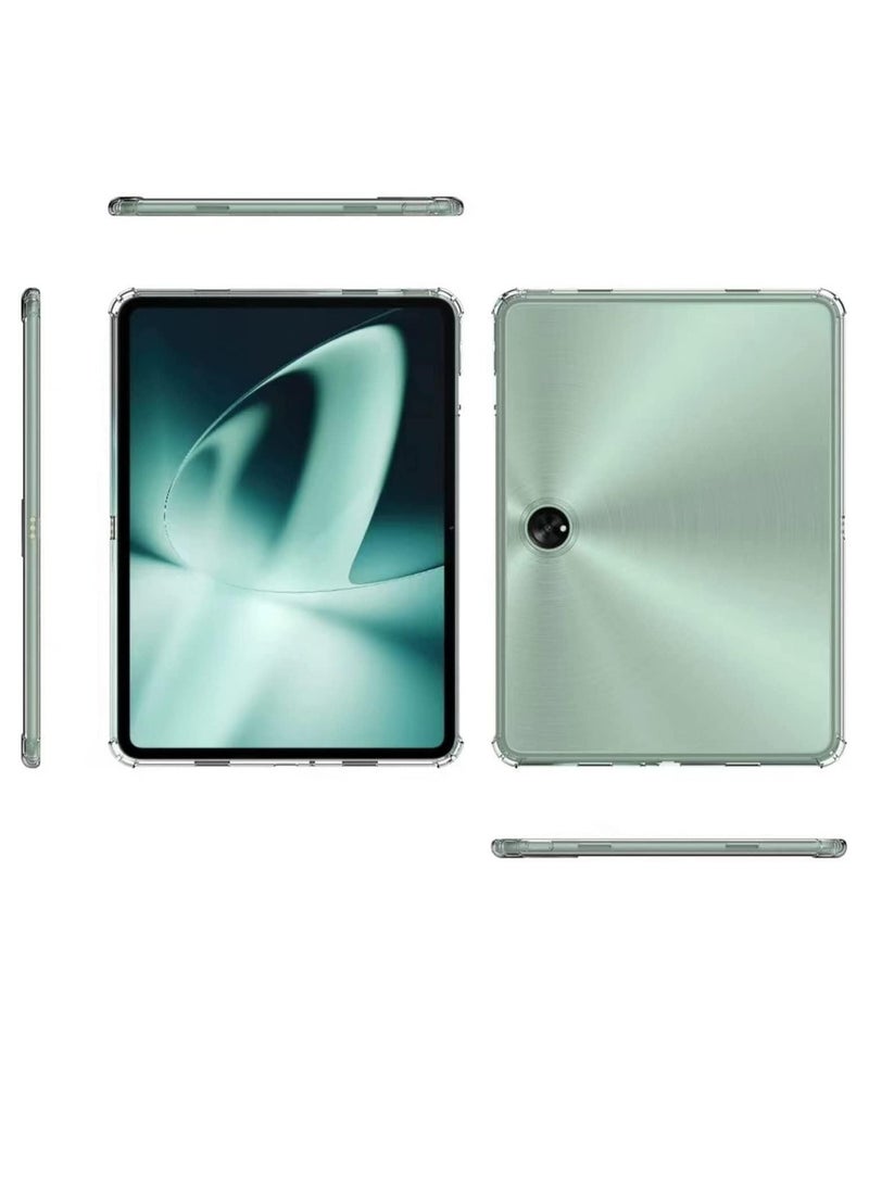 Aookay 1+1, Case Compatible for OnePlus Pad 11.6 inch, with Tempered Glass Screen Protector (1 Pcs), Silicone Soft Skin TPU Shockproof Lightweight Protective Case Cover (Case + Screen Protector, Clear) - Image 3