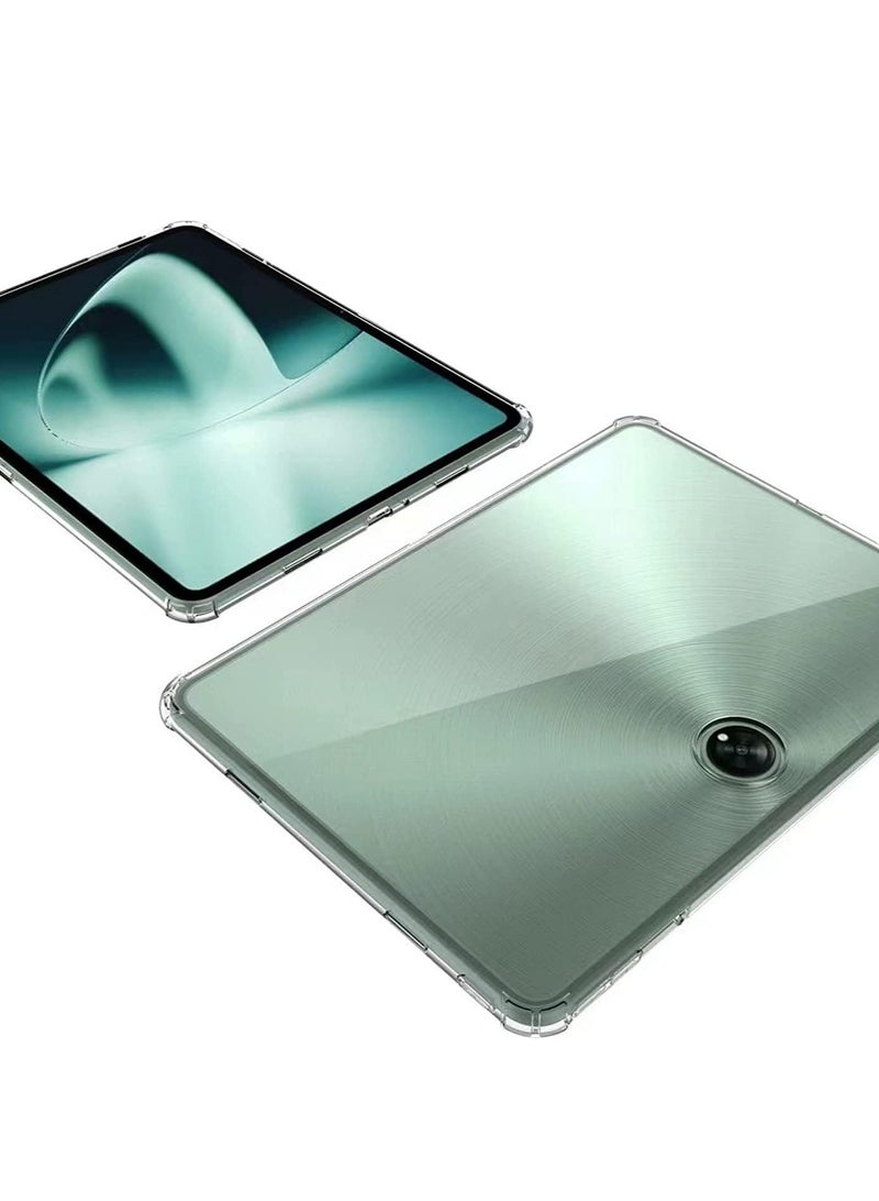 Aookay 1+1, Case Compatible for OnePlus Pad 11.6 inch, with Tempered Glass Screen Protector (1 Pcs), Silicone Soft Skin TPU Shockproof Lightweight Protective Case Cover (Case + Screen Protector, Clear) - Image 4