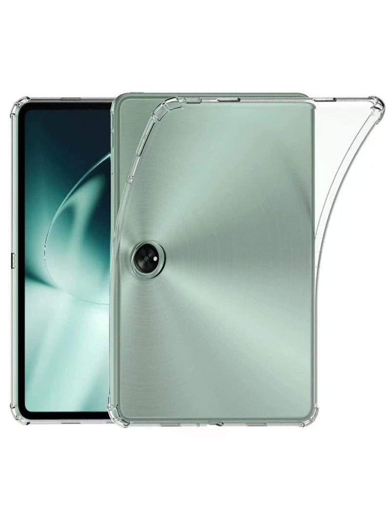 Aookay 1+1, Case Compatible for OnePlus Pad 11.6 inch, with Tempered Glass Screen Protector (1 Pcs), Silicone Soft Skin TPU Shockproof Lightweight Protective Case Cover (Case + Screen Protector, Clear) - Image 1