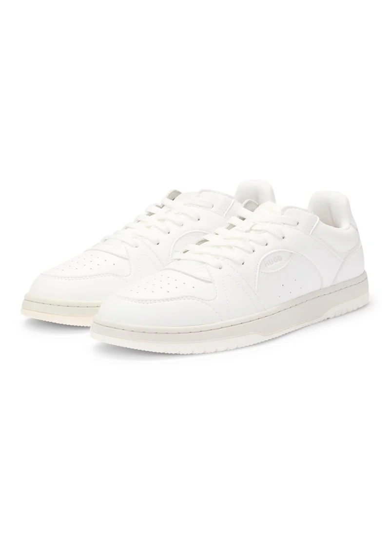 هوجو Faux-leather trainers with contrasting details