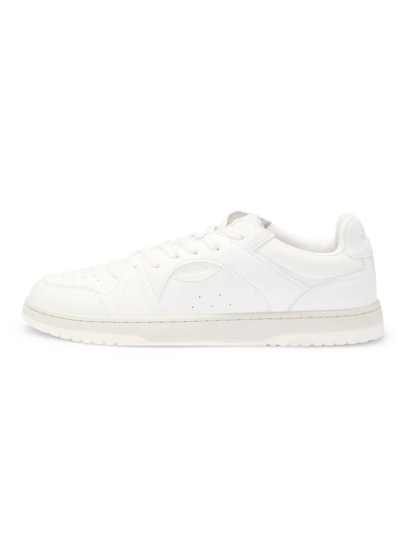 HUGO Faux-leather trainers with contrasting details