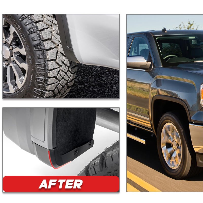 Earlyred Mud Flap Delete for GMC Sierra 1500 2WD 4WD 2019-2025 & Classic, Front and Rear Mudflap Mud Guard Delete Replacement Kit for GMC Sierra 1500 Accessories - Image 4