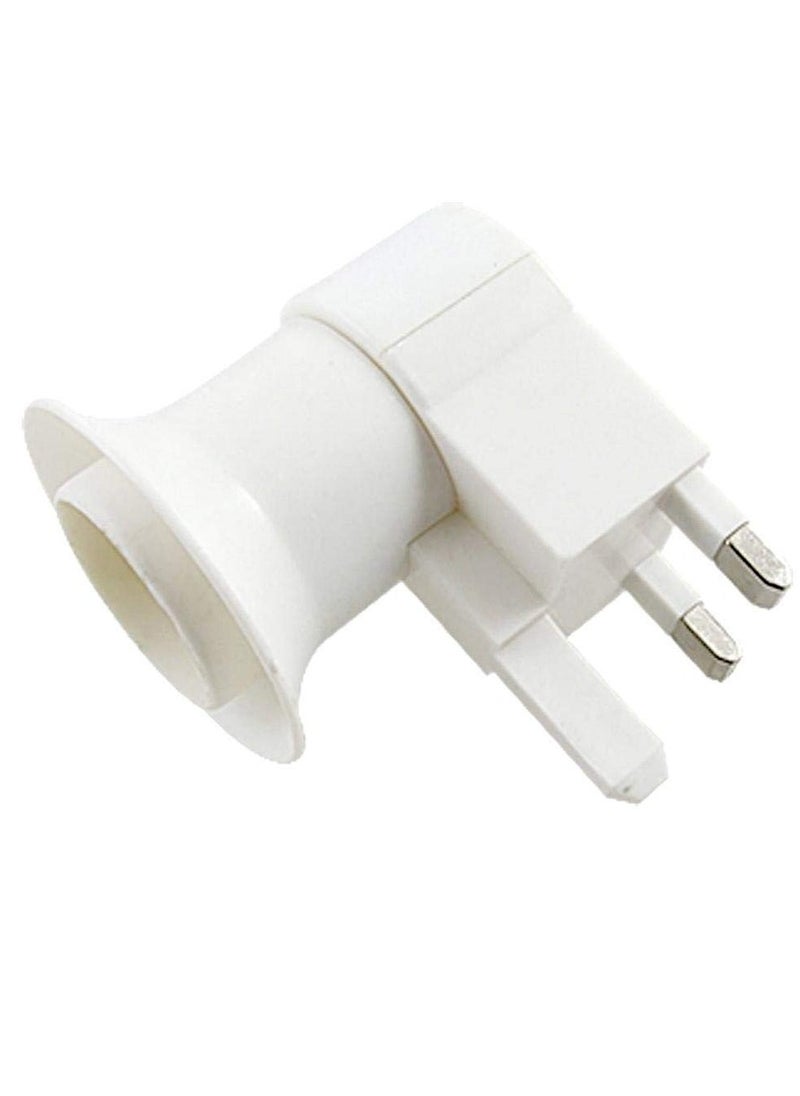 Generic British Plug Lamp Holder, Bulb Adapter, Socket Control Switch, White 13A British switch lamp holder square foot British standard screw lamp holder lamp holder E27 screw Middle East switch lamp  - Image 3