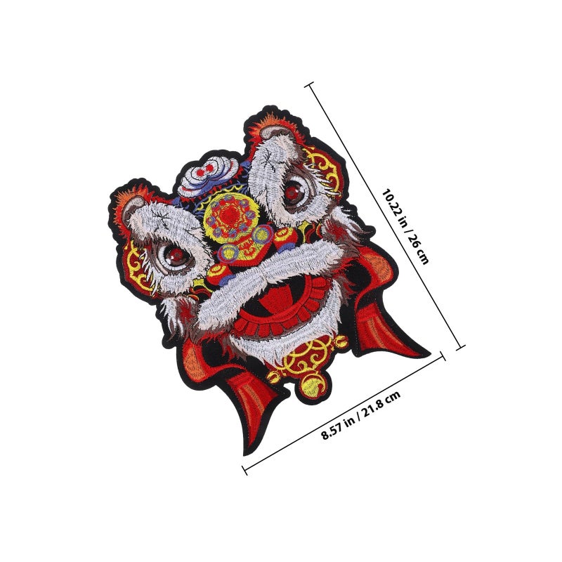 Iron On Patches 2 Pieces Embroidered Lion Appliques For Clothes Repair Decoration - Image 3
