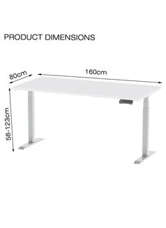 مكتب قائم من Flexispot بمحركين كهربائيين بثلاث مراحل، ارتفاع قابل للتعديل 160 سم × 75 سم، مكتب منزلي بإطار أبيض + سطح مكتب أبيض - pzsku/Z9EAEE0501D344A4861D7Z/45/_/1715251925/1d650f95-77a9-44be-8e5d-d26f2789071b