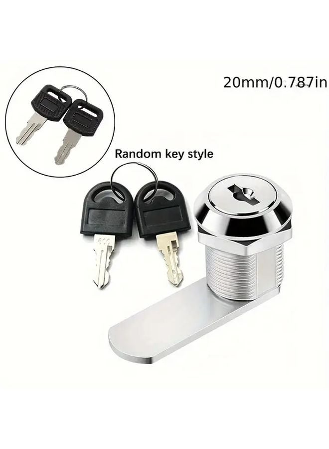 20MM Cylinder Lock With 2 Keys For Cabinet Mailbox Drawer Cupboard Locker - Image 1