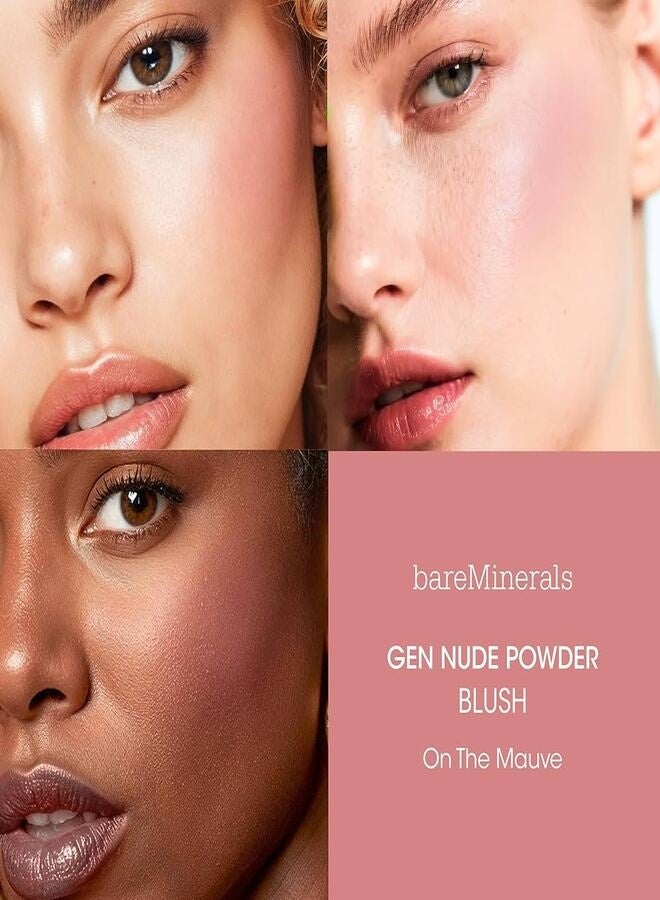bareMinerals Gen Nude Powder Blush – On The Mauve | Silky Talc-Free Buildable Natural Flush Powder Blush – 6 g - Image 2