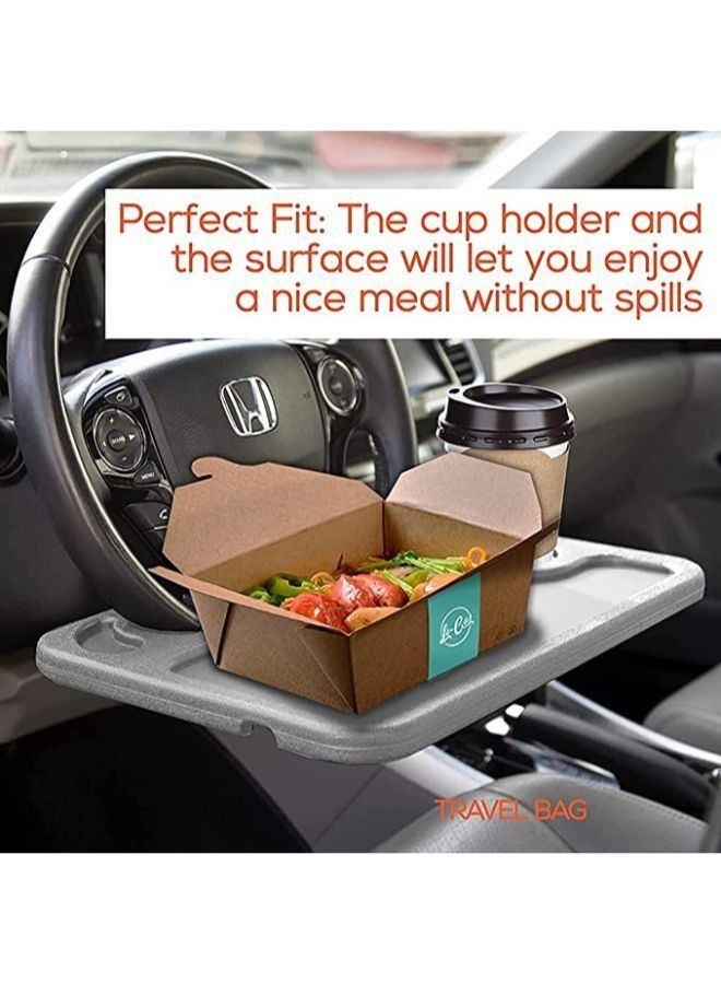 Generic Auto Steering Wheel Desk Laptop iPad Or Notebook Car Travel Table Food Eating Hook On Steering Wheel Tray  - Image 5