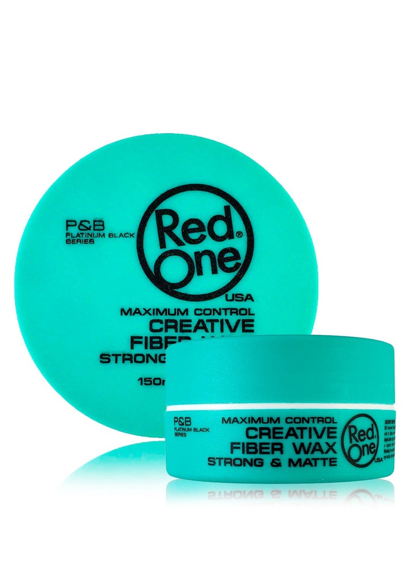 RedOne Creative Fiber Wax Turquoise 150ml – Strong Hold & Matte Finish for Maximum Control