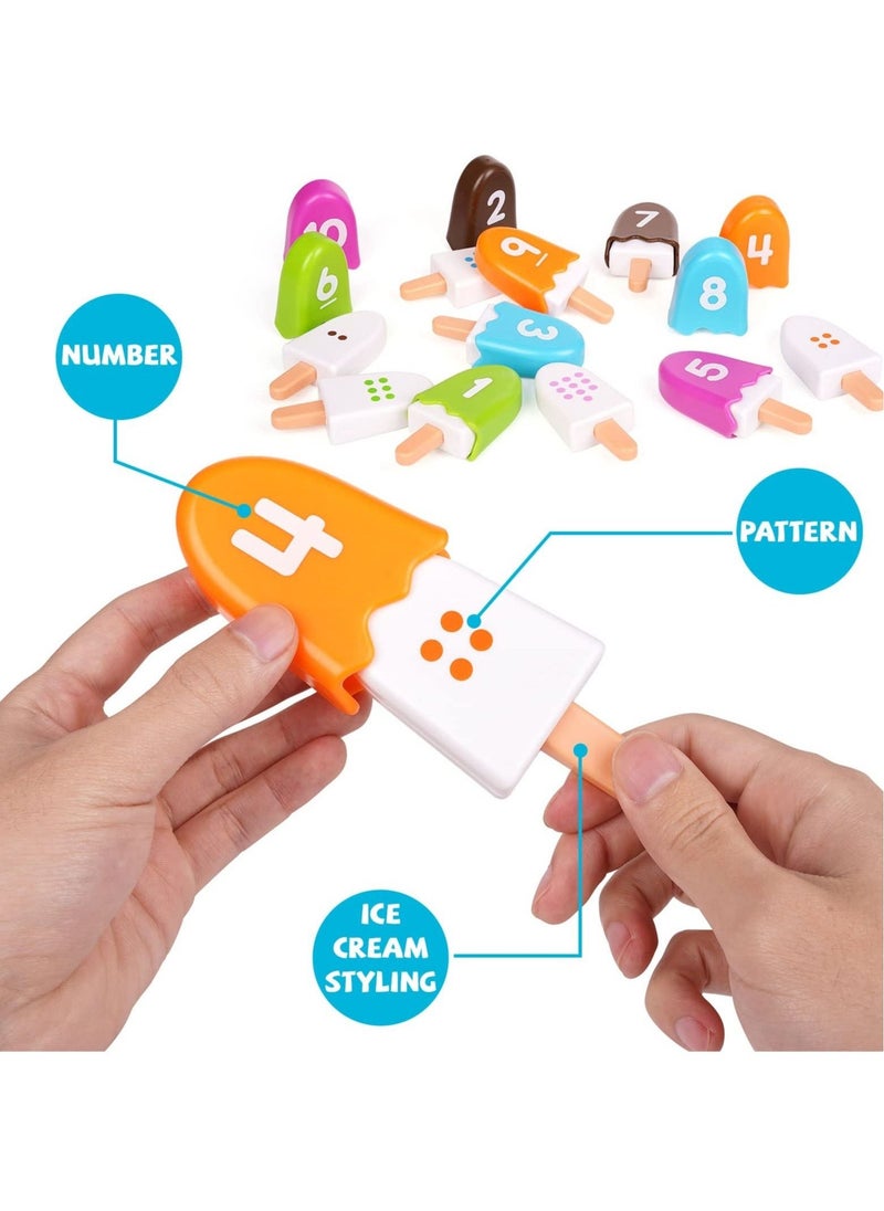 Counting Toys Number, Learning Toys for Kids Ages 3-5 Preschool Math Toys Cute Numbers Match Games Color Sorting- Fine Motor Toys Preschool Learning Montessori Numbers Toys for Kids(20 Pcs) - Image 3