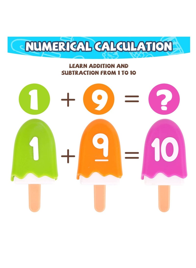 Counting Toys Number, Learning Toys for Kids Ages 3-5 Preschool Math Toys Cute Numbers Match Games Color Sorting- Fine Motor Toys Preschool Learning Montessori Numbers Toys for Kids(20 Pcs) - Image 5