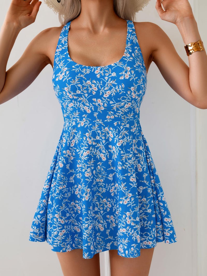 B2prity One Piece Swimdress Swimsuits for Women Tummy Control Swim Dress Cute Modest Skirt Bathing Suit - Image 4