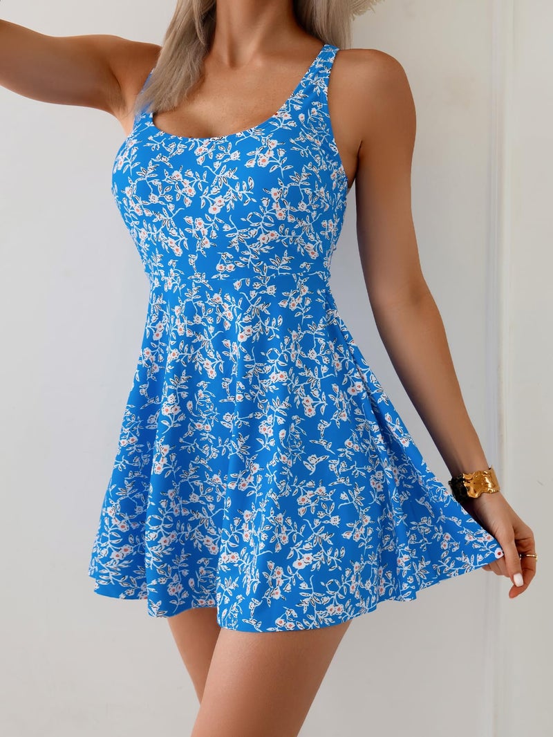 B2prity One Piece Swimdress Swimsuits for Women Tummy Control Swim Dress Cute Modest Skirt Bathing Suit - Image 3