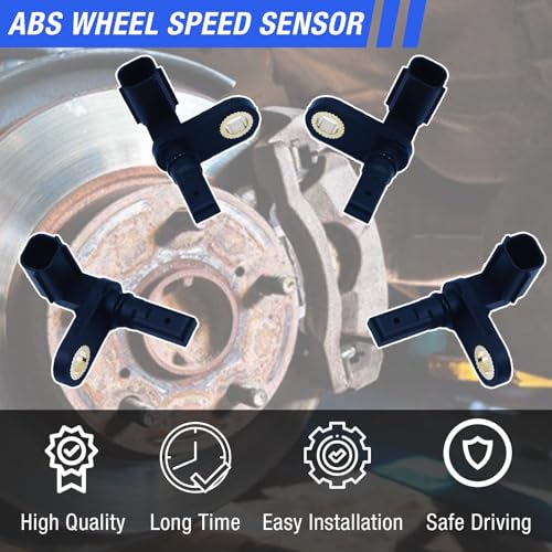 HHGKPVX ABS Wheel Speed Sensor Front Rear Left Right Compatible with Toyota Tundra 2007 2008 2009 2010 2011 2012 2013 2014 2015 2016 2017# 89542-0C020 89543-0C020 (4pcs) - Image 5