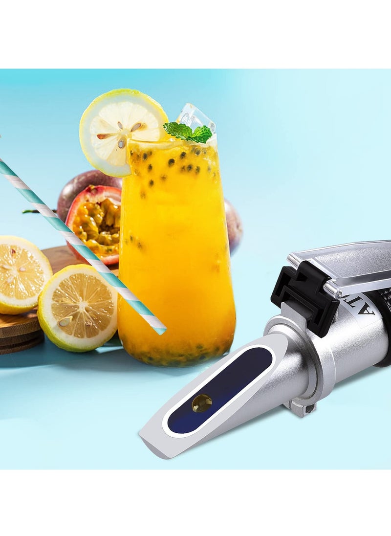 Generic - Brix Refractometer, Brix Meter Refractometer 0~32%, Handheld Brix Refractometer Sugar Content Test, Dual Scale, High Accurate Brix Measurement with Atc for Fruit Beverages & Juice - Image 1
