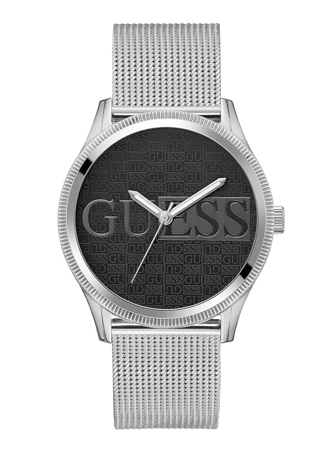 GUESS GUESS Men's Stainless Steel Watch, Metallic Silver, Classic