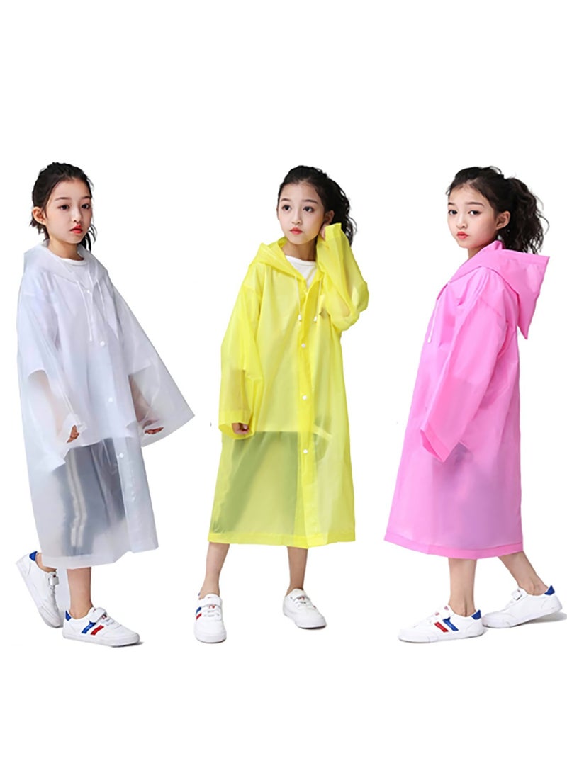 Kids Waterproof Raincoat - EVA Portable Rain Poncho for Boys and Girls, Reusable Toddler Rain Jacket Cape for Outdoor Activities like Climbing, Cycling, Hiking, and Camping.