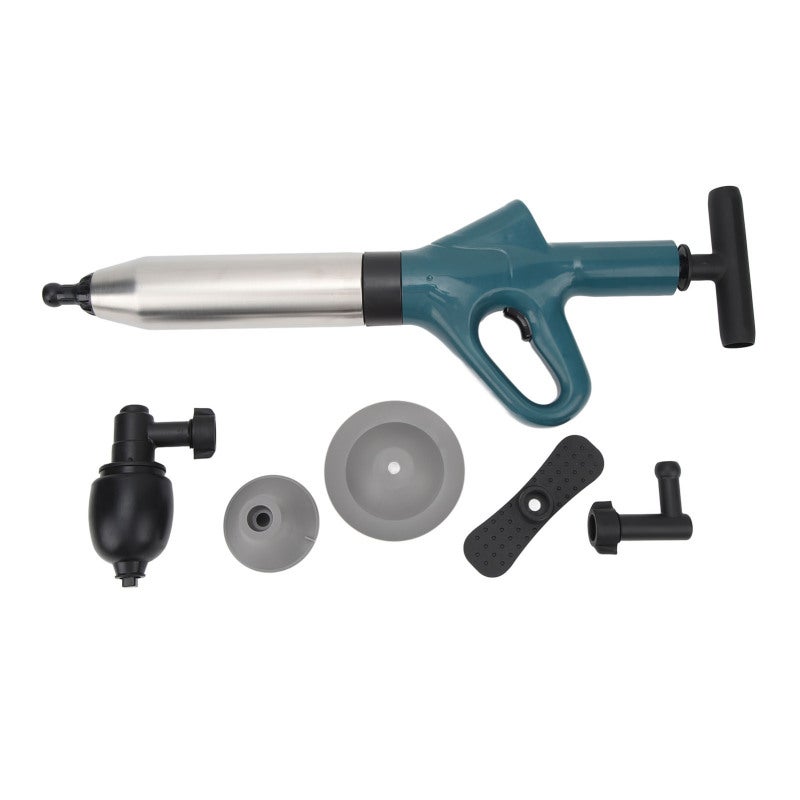 High Pressure Drain Blaster Air Plunger with ABS Stainless Steel Handle - Air Compression Unclogger with Pressure Indicator for Toilets Sinks Drains - Image 3
