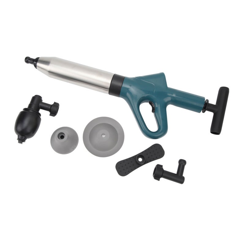 High Pressure Drain Blaster Air Plunger with ABS Stainless Steel Handle - Air Compression Unclogger with Pressure Indicator for Toilets Sinks Drains - Image 2