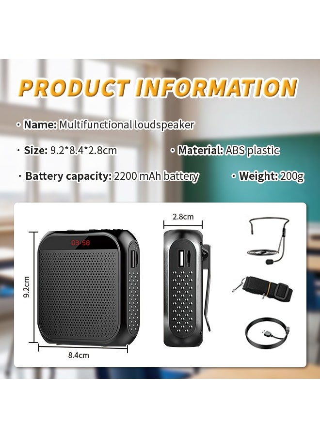 Generic - Professional Portable Voice Amplifier With 10-Day Battery Life, Ultra-Thin Design Speaker With Adjustable Belt, Intelligent Anti-Howling Loudspeaker, Perfect for Teaching, Tour Guide Explanation, Conference Presentation - Image 1