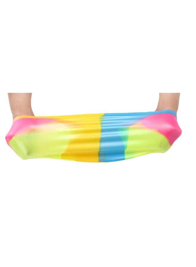 Morges Extra Large Silicone Swimming Cap Shower Cap ; Designed For Long Hair Women And Men And Kids In Multicolor 10 Gram Pack Of 1 - Image 5
