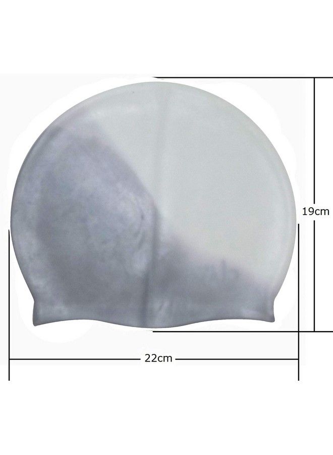 Morges Extra Large Silicone Swimming Cap Shower Cap ; Designed For Long Hair Women And Men And Kids In Multicolor 10 Gram Pack Of 1 - Image 3