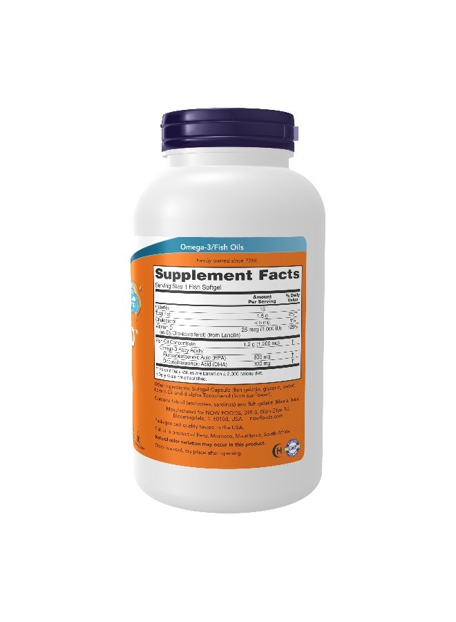 now Ultra Omega-3D 180's Fish Softgels - Image 2