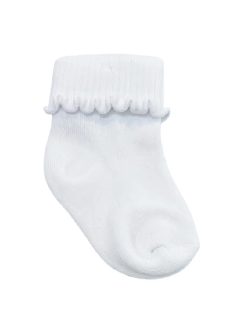 victor and jane Purple sparkle roll top 4 pack baby socks