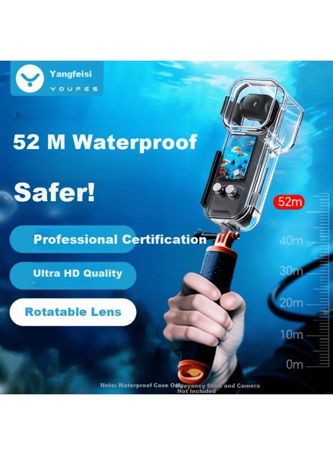 Youfes Yangfeisi Waterproof Case Protective Cover For Dji Osmo Pocket 3 Pocket Gimbal Sports Camera Accessories Underwater 40m 60m Diving Swimming Protective Sleeve Waterproof Shockproof Case - Image 1