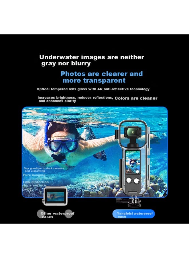 Youfes Yangfeisi Waterproof Case Protective Cover For Dji Osmo Pocket 3 Pocket Gimbal Sports Camera Accessories Underwater 40m 60m Diving Swimming Protective Sleeve Waterproof Shockproof Case - Image 5