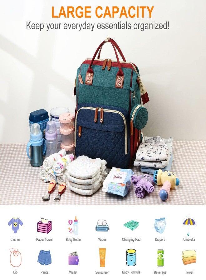 Awanhe Diaper Bag, Backpack with Changing Station, Waterproof Baby Bag for Boys & Girls, USB Charging Port for Parents, Travel Backpack Baby Essentials & Lovely Baby Shower Gifts, RGB - Image 2