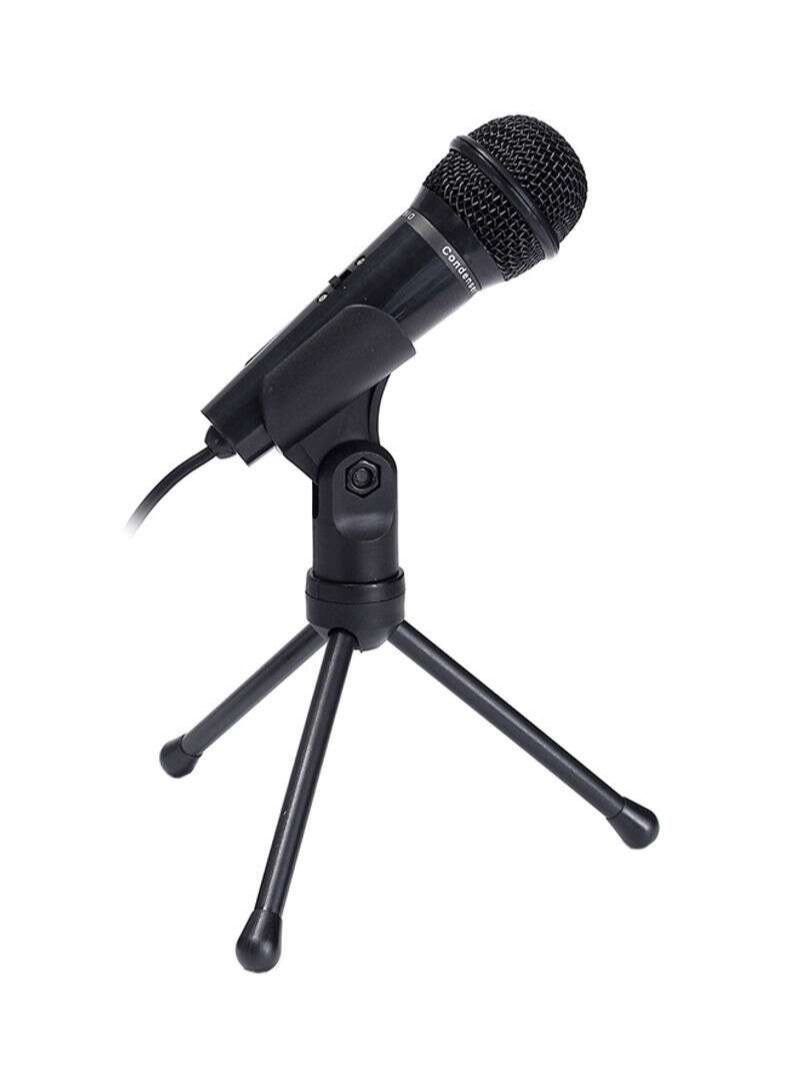 3.5mm Condenser Microphone With Stand For PC/Laptop/Desktop