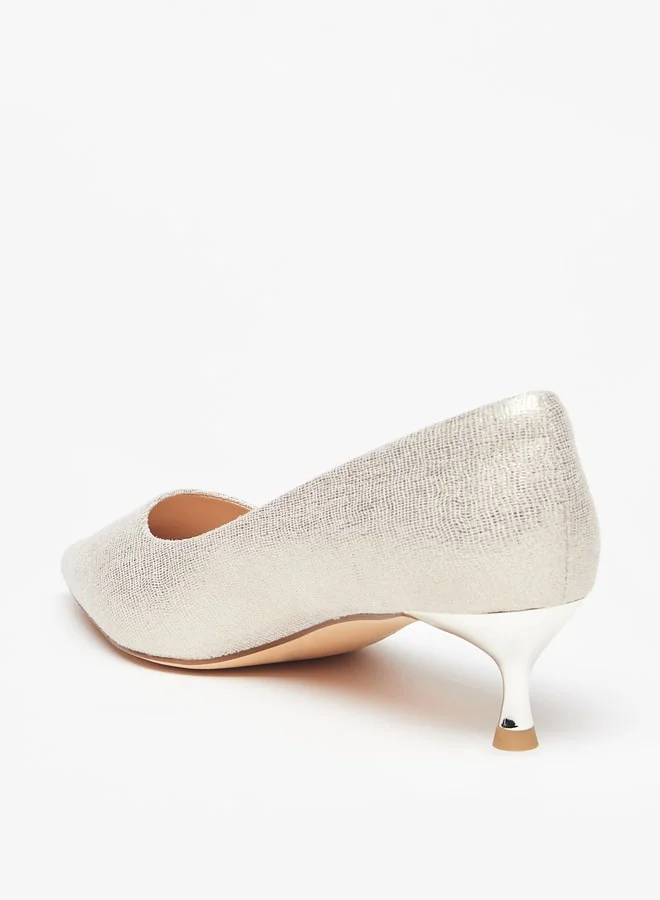 سيليست Women's Solid Pumps with Kitten Heels