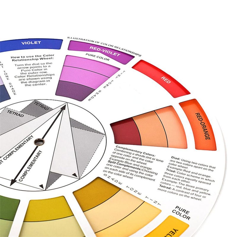 Exceart Tattoo Pigment Color Wheel Round Paper Card Eyebrow Lip Microblading Tattoo Permanent Makeup Accessories - Image 5