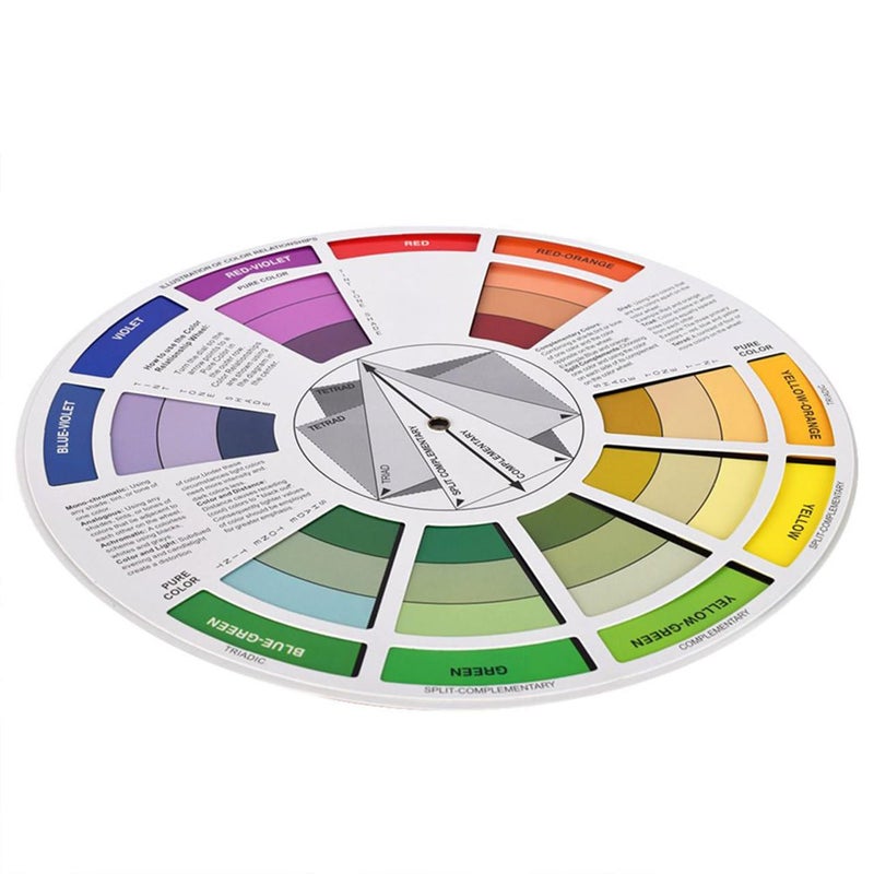Exceart Tattoo Pigment Color Wheel Round Paper Card Eyebrow Lip Microblading Tattoo Permanent Makeup Accessories - Image 3