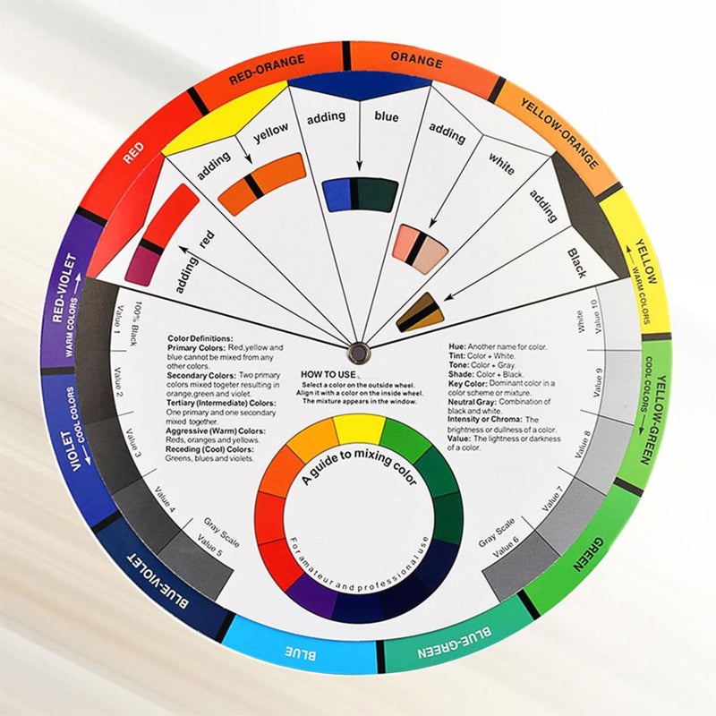 Exceart Tattoo Pigment Color Wheel Round Paper Card Eyebrow Lip Microblading Tattoo Permanent Makeup Accessories - Image 4