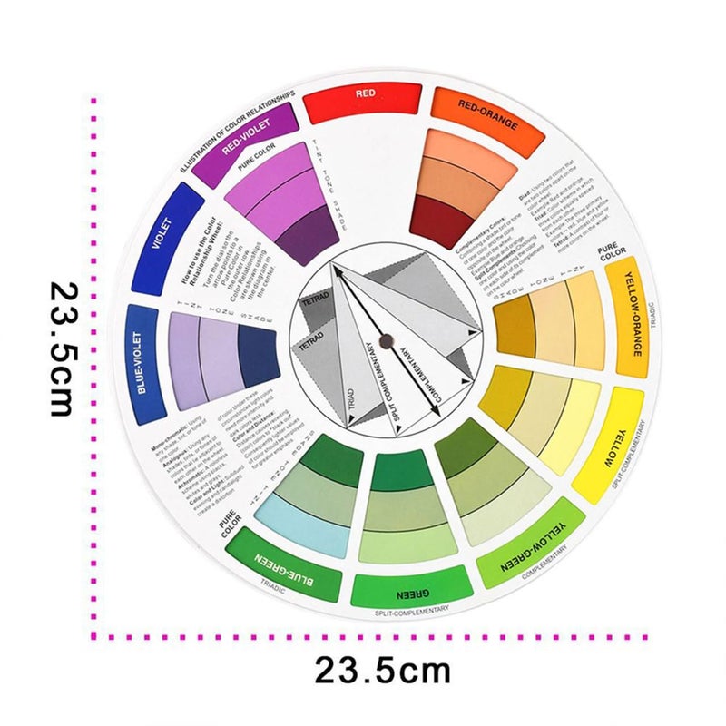 Exceart Tattoo Pigment Color Wheel Round Paper Card Eyebrow Lip Microblading Tattoo Permanent Makeup Accessories - Image 2