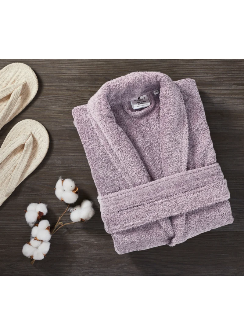 Donetella Unisex 100% Cotton Terry Bathrobe Large & Extra Large Size, 400 GSM, Luxurious & Absorbent, Ankle-Length with Shawl Collar & Pockets