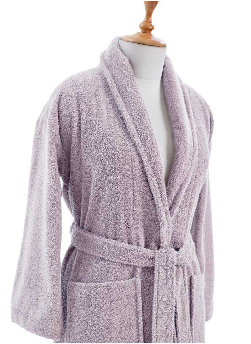 دوناتيلا روب حمام تيري قطني ناعم سريع الامتصاص (مقاس L/XL) أرجواني فاتح  - Image 4