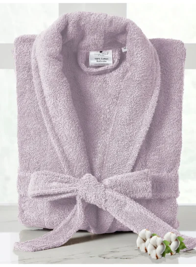 Donetella Unisex 100% Cotton Terry Bathrobe Large & Extra Large Size, 400 GSM, Luxurious & Absorbent, Ankle-Length with Shawl Collar & Pockets