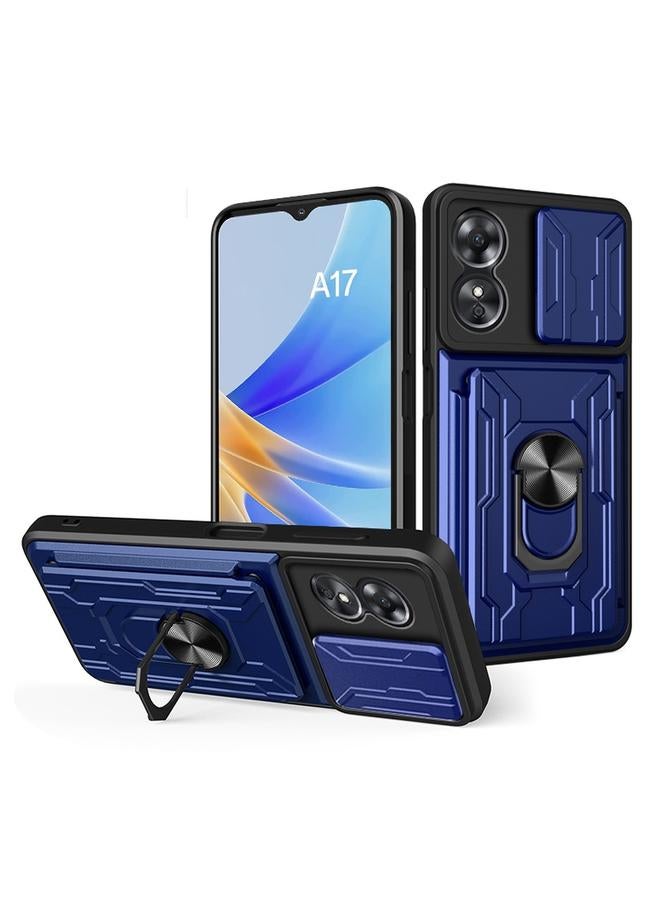 The Bros Case For OPPO A17 4G Sliding Camshield TPU+PC Phone Case with Card Slot