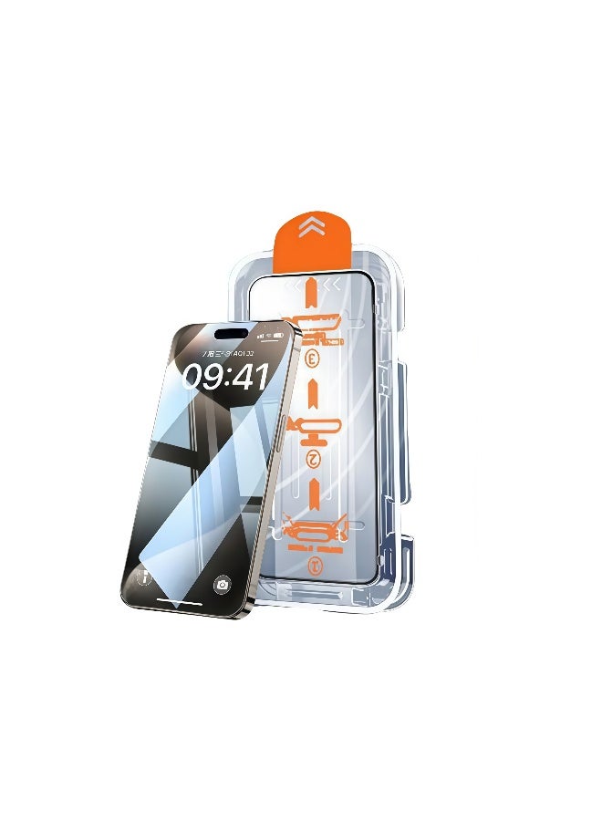 IPhone 15 6.1-inch Screen Protector(2-pack), Easy Installation Frame,Anti-Fingerprint, Bubble Free, 9H Tempered Glass Film for iPhone,Self-Aligning Installation, Case Friendly HD Screen Protectors - Image 1