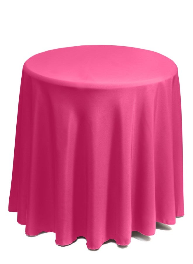 Gee Di Moda Round Tablecloth - 70 Inch Fuchsia Round Table Cloth for 24 to 48 Inch Round Tables - Heavy Duty Washable Fabric - for Buffet Table, Holiday Party, Dinner, Wedding & Baby Shower - Image 2