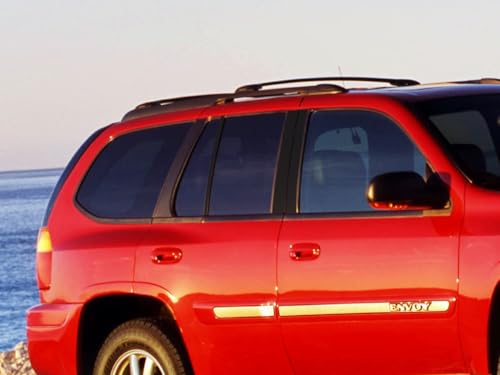 Rvinyl Pillar Post Window Trim Compatible with GMC Envoy 2002-2009 - Matte (Black) - Image 1