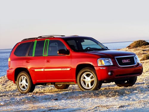 Rvinyl Pillar Post Window Trim Compatible with GMC Envoy 2002-2009 - Matte (Black) - Image 2