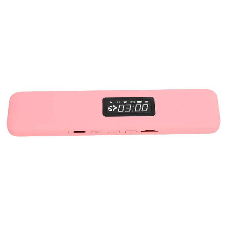 Bone Conduction Bluetooth 5.3 Pillow Speaker with Digital Display Support Card Playback Timer Function Manual Volume Control Stereo Sound Pink - Image 3