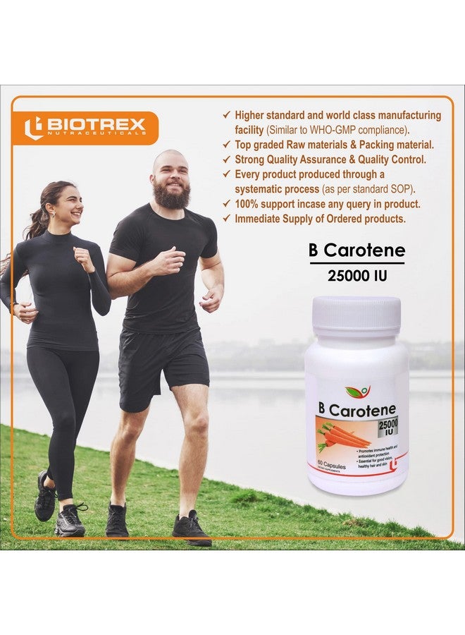 Biotrex Nutraceuticals Biotrex Beta Carotene 25000IU - Essential for good vision, healthy hair and skin (60 Capsules), nutritional supplement, multivitamins, vitamin capsules, for men, women and adults, health supplements, - Image 5