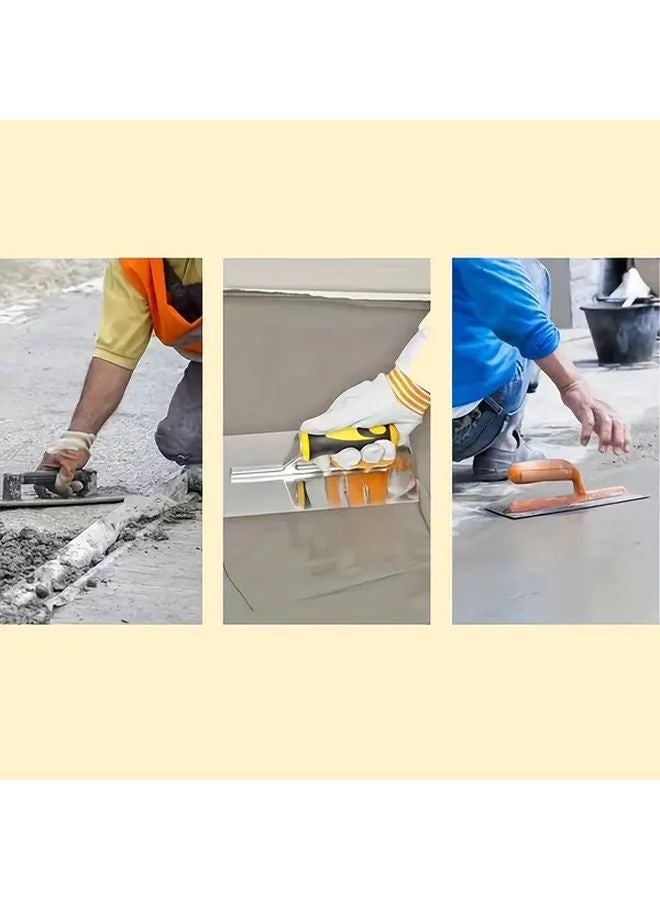 Blue Stainless Steel Cement Trowel Heavy Duty Manual Concrete Mixing Ergonomic Handle - Image 4