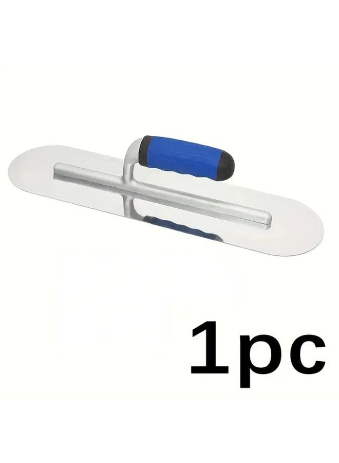 Blue Stainless Steel Cement Trowel Heavy Duty Manual Concrete Mixing Ergonomic Handle - Image 2